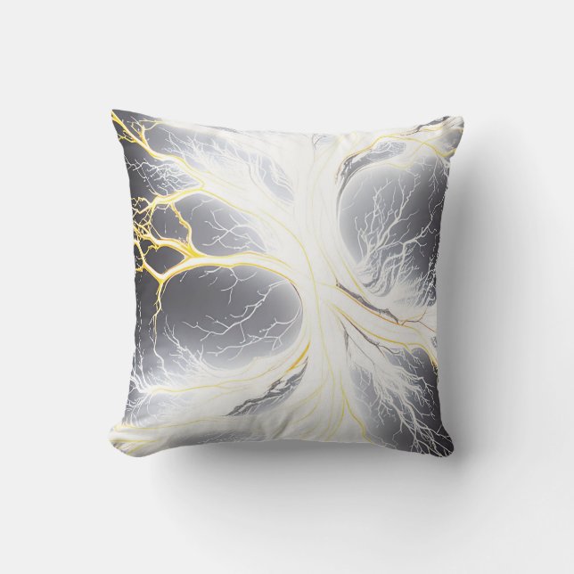 Coussin artistique Abstrait d'arbre à énergie bril (Recto)