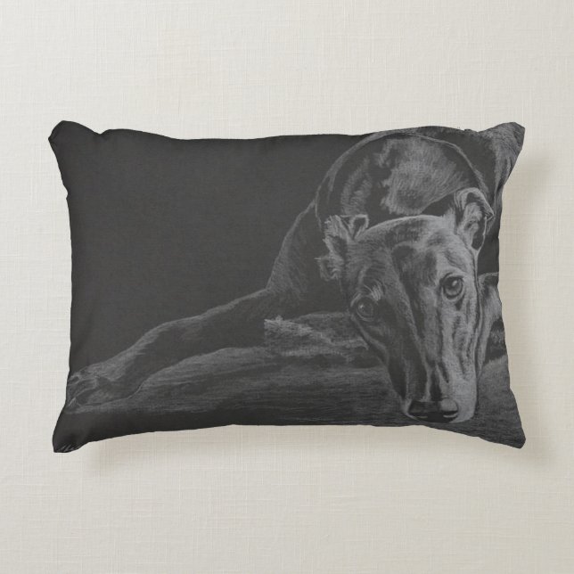 Coussin artistique Greyhound Dog (Devant)