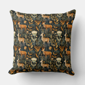 Coussin Arts et artisanat écossais chardons et cerfs