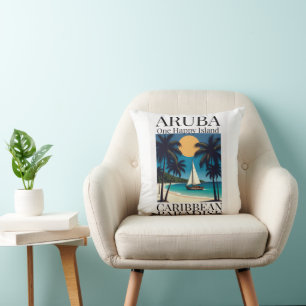 Coussin Aruba, une île, un bonheur