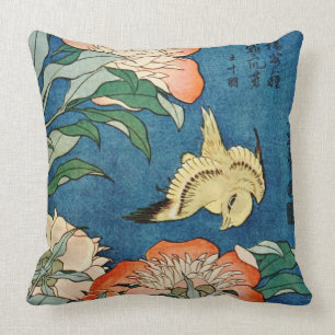 Coussin ASIATIQUE de PIVOINES