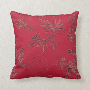 Coussin asiatique rouge d'Inpired