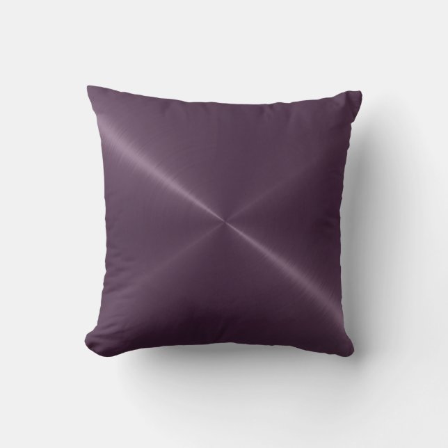 Coussin Aspect métallique en acier inoxydable violet métal (Recto)