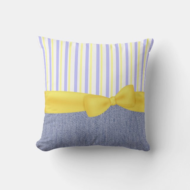 Coussin assez bleu et jaune d'accent (Recto)