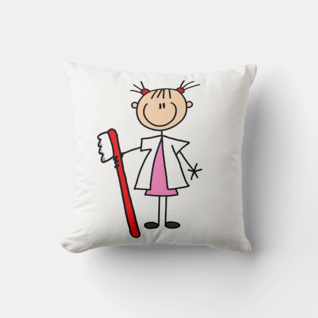Coussin Assistant dentaire avec la brosse à dents (Recto)
