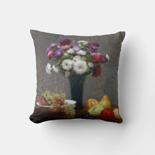 Coussin Asters et fruits, Henri Fantin-Latour (Recto)