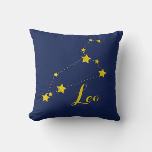 Coussin Astrologie de Leo avec constellation d'étoiles
