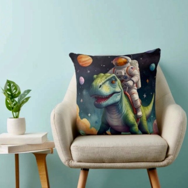 Coussin Astronaut on Dino in Space (Créateur téléchargé)