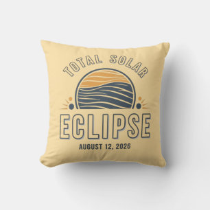 Coussin Astronomie Éclipse Totale de Soleil 2026 Totalité