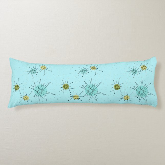 Coussin atomique bleu de corps de Starbursts des (Devant)