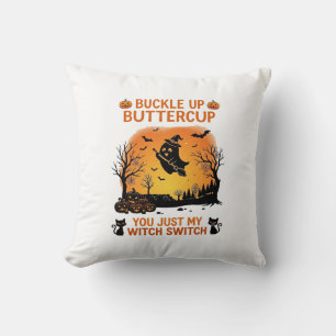 Coussin Attachez-vous Papillon d'Halloween Fantôme Sorcièr