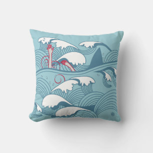 Coussin "Attaque de requin" Jeu d'oreiller
