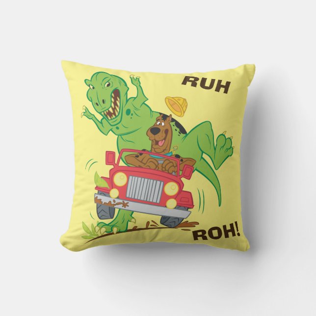 Coussin Attaque Scooby Doo T-Rex (Recto)