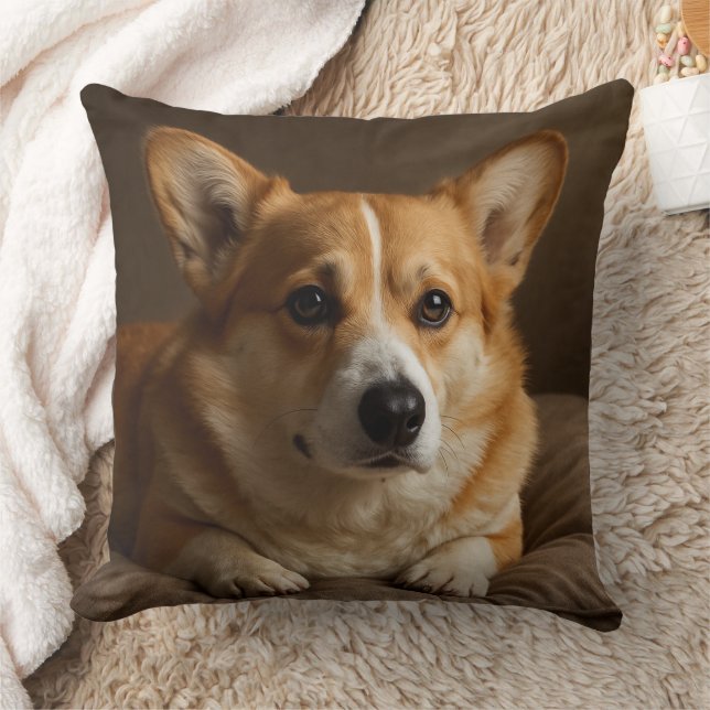 Coussin Attentive Corgi (Couverture)