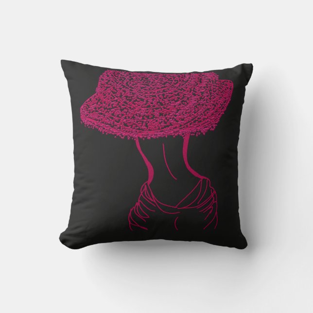 Coussin Attrait rose  (Recto)