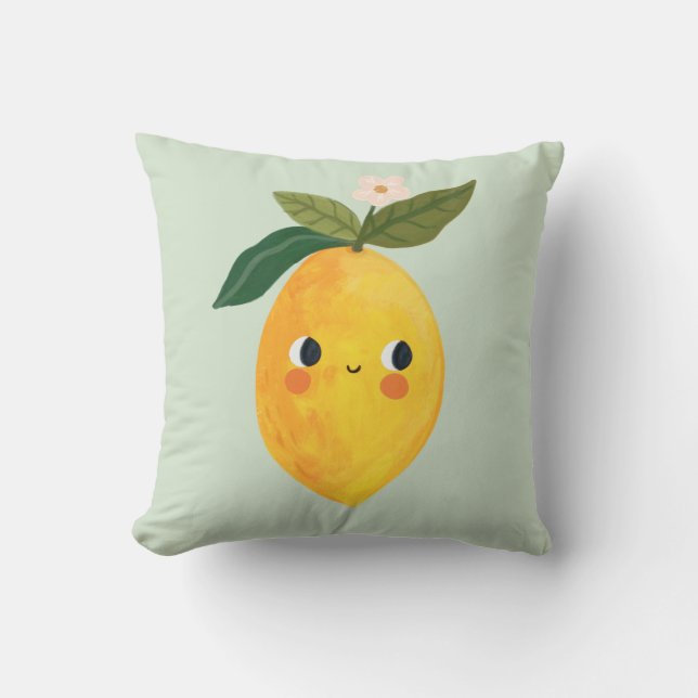 Coussin au citron souriant - Nourriture aux fruits (Recto)