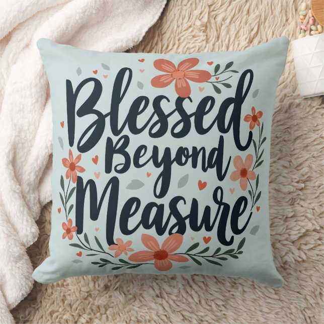Coussin Au-delà de la mesure Art Floral Inspirationnel (Couverture)