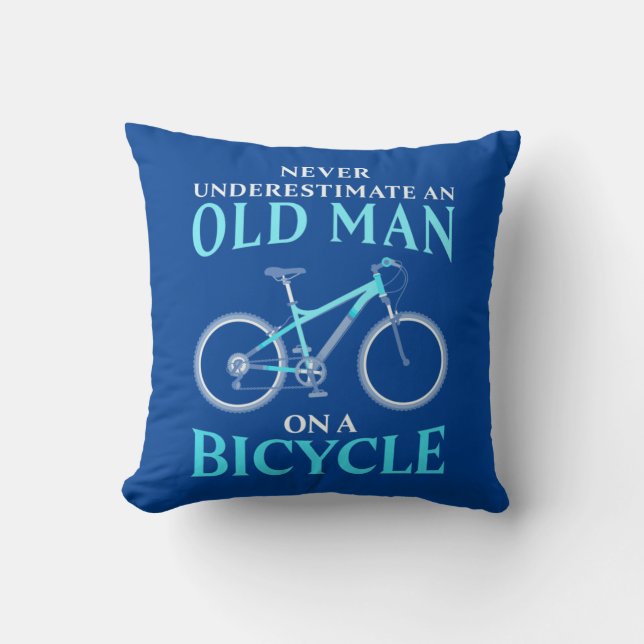 Coussin Au Old Man On A Bicycle (Recto)
