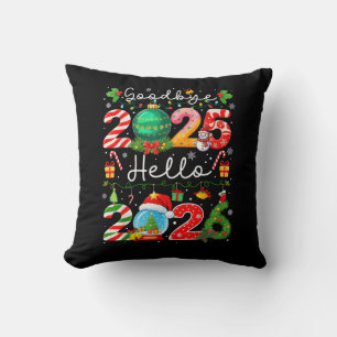 Coussin Au revoir 2025 Bonjour 2026 Bonne Année Noël P