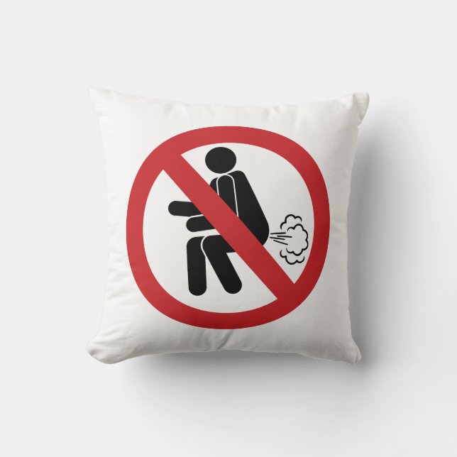 Coussin AUCUN ⚠ Drôle Toilette Thaïlandaise ⚠ (Recto)