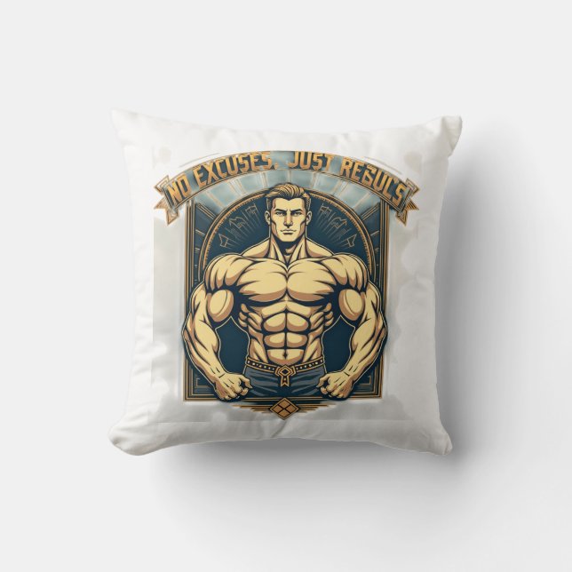 Coussin Aucun Excusez juste les résultats (Recto)