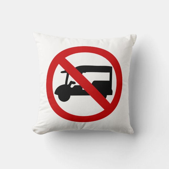 Coussin AUCUN TAXI Tuk-Tuk ⚠ Route de Thaïlande ⚠ (Recto)