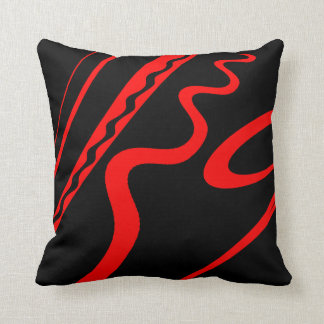 Coussin Audacieux et lumineux - conception tribale rouge