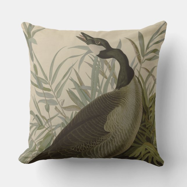 Coussin Audubon Canada Oies Oiseaux sauvages (Recto)