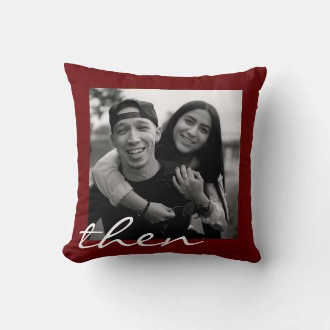 Coussin Aujourd'hui et après l'histoire d'amour deux ans d (Recto)