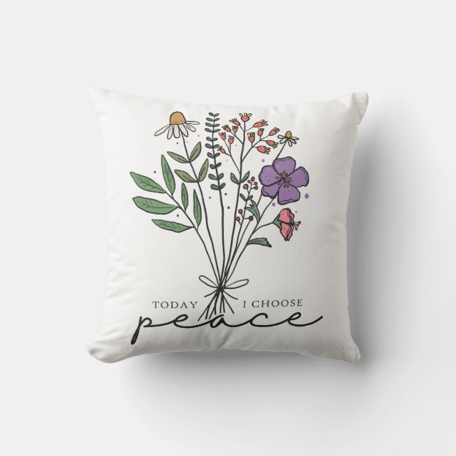 Coussin Aujourd'hui, je choisis la paix (Recto)