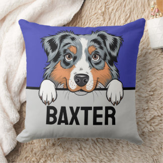 Coussin Australian Shepherd Personnalisé Amoureux de les c