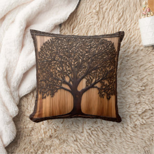 Coussin Australian Wattle Tree 3D Wood Print,