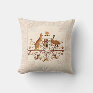 Coussin Australie Armoiries Tint Brown