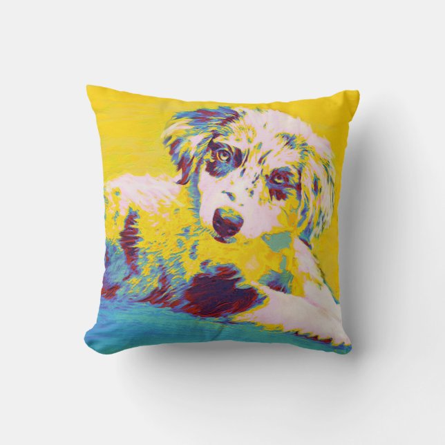 coussin australien jaune de chiot de shephard (Recto)