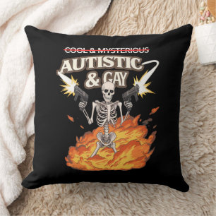 Coussin Autistique et Squelette Gay Sensibilisation sur l'