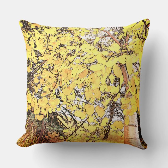 Coussin Automne Appel...Aspen Feuille Falling.Thlow Oreill (Recto)