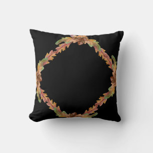 Coussin Automne Automne Feuilles cadre de couronne Motif B