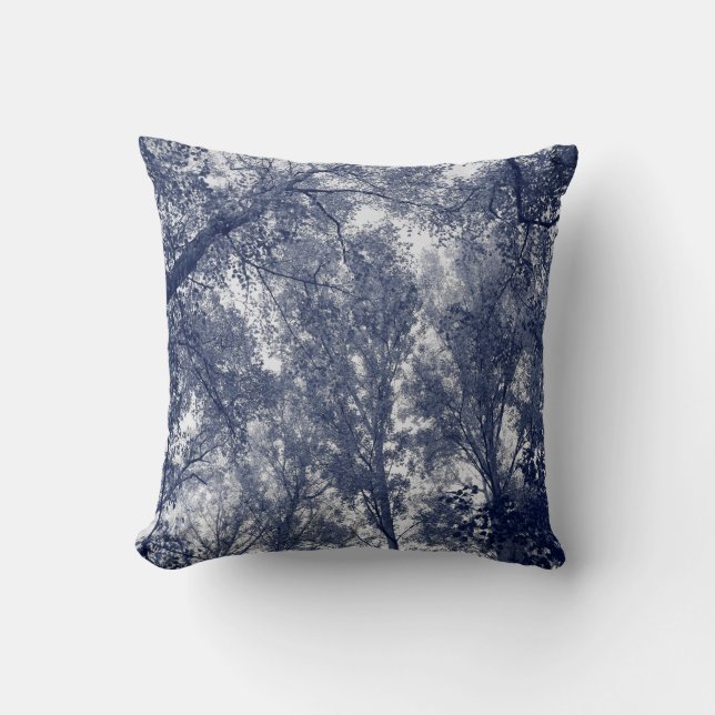 Coussin Automne bleu (Recto)