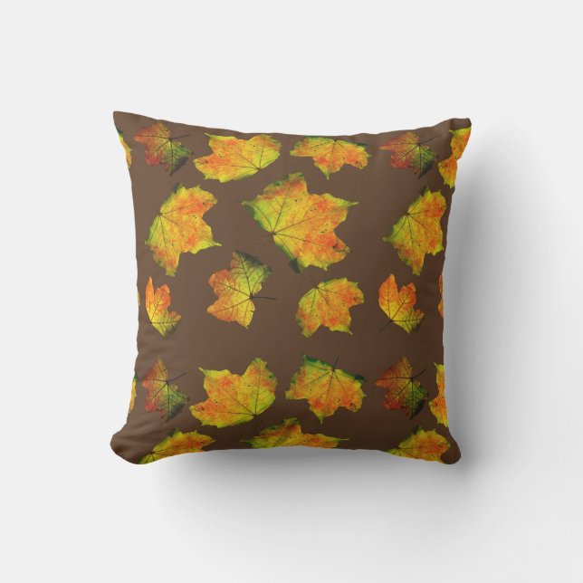 Coussin Automne Feuilles de l'érable Motif Thanksgiving 20 (Recto)