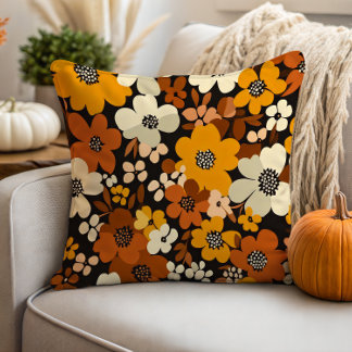 Coussin Automne Floral Rétro