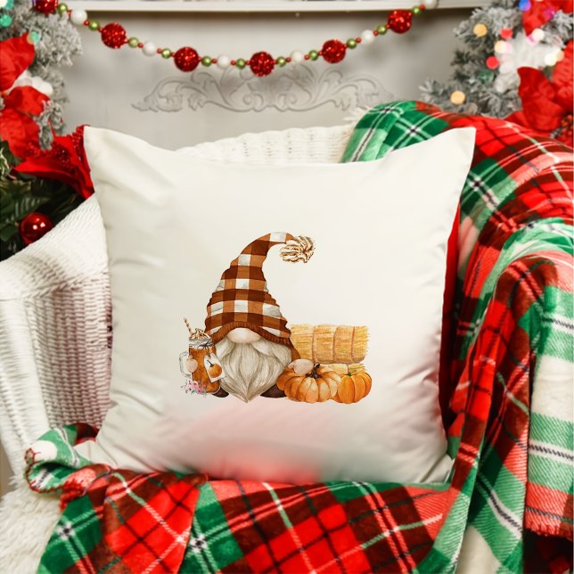 Coussin Automne Gnomes Citrouille Thanksgiving Jeu Oreille (Créateur téléchargé)