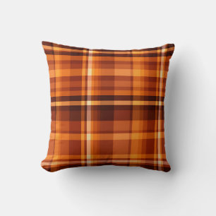 Coussin Automne Plaid Confortable Automne Design Motif