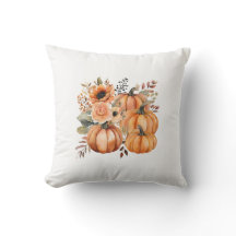 Automne Thanksgiving Boho aquarelle Citrouille Flo