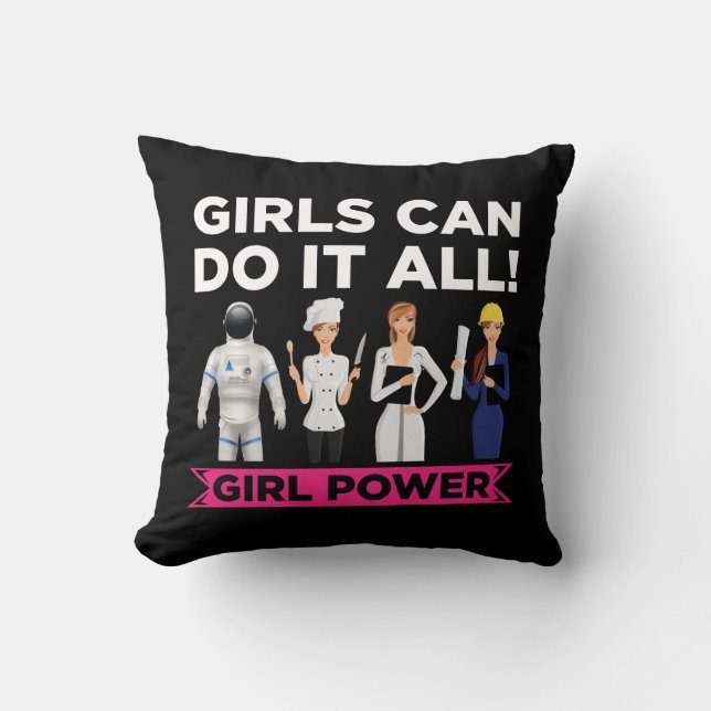 Coussin Autonomisation des femmes Égalité Puissante des fi (Recto)