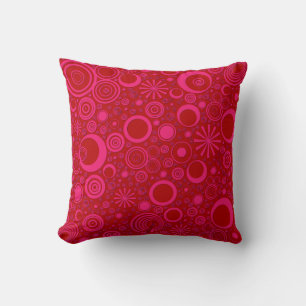 Coussin Autour de l'oreiller à lancer rose-rouge