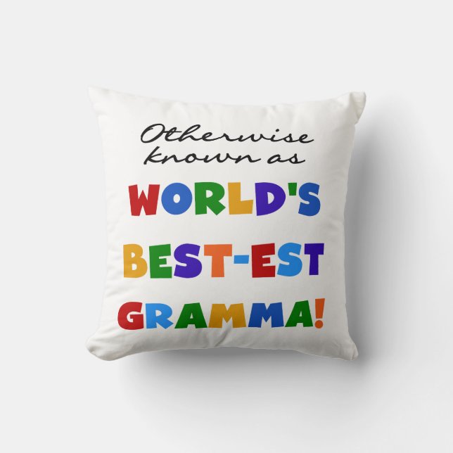 Coussin Autrement connu comme les meilleurs cadeaux de gra (Recto)
