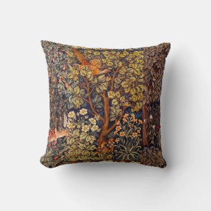Coussin AUTUMN FOREST ANIMALS Haricots, faisan, Brown Flor