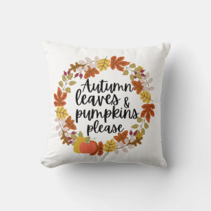Coussin Autumn leaves and pumkins please