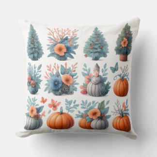 Coussin Autumn & Winter Seasonal Mix Throw Pillow