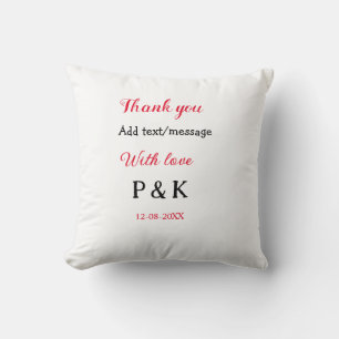 Coussin Avec amour ajouter nom de couple lettre merci ajou